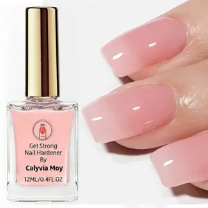 2Pcs Natural Pink Nail HardenPolish, Professional Nail Therapist Exclusive, Nail Polish, Nail Strengthening Agent, Natural Transparent Pink, Long-Lasting Gloss, Enhances Nail Hardness, Smooth Application, Creates Shiny Nails, Year-Round