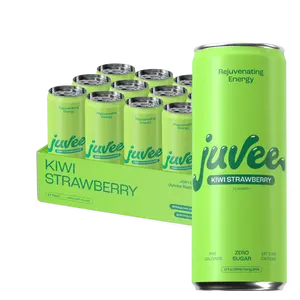 Juvee Kiwi Strawberry Energy Drink - 12 Pack Low Calorie Beverage