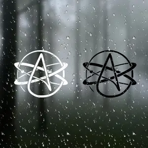 Atheist Symbol Atom Vinyl Sticker Car Decal, Durable Adhesive Material for Doors Windows Laptops Bags Furniture Bumpers, Automobile Decals, Automotive Accessories
