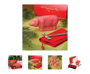The Peppermint Pig - Family Holiday Candy Tradition and Gift Set Sweet with Hammer