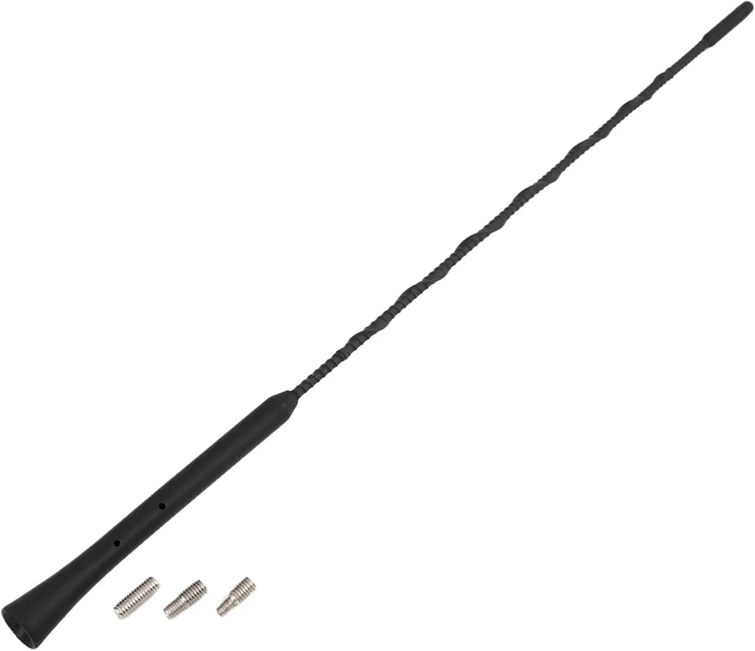 16" Universal Car Antenna Radio AM FM Antenna Aerial Fleible Antenna 40.5cm Radio Antenna Booster Signal Roof Mast Replacement Black