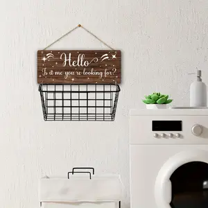 Lost Socks Laundry Sign, 1 Set Metal Mesh Organizer for Missing Socks, Laundry Room Wall Decor, Home Decor, Dorm Decor, Hanging