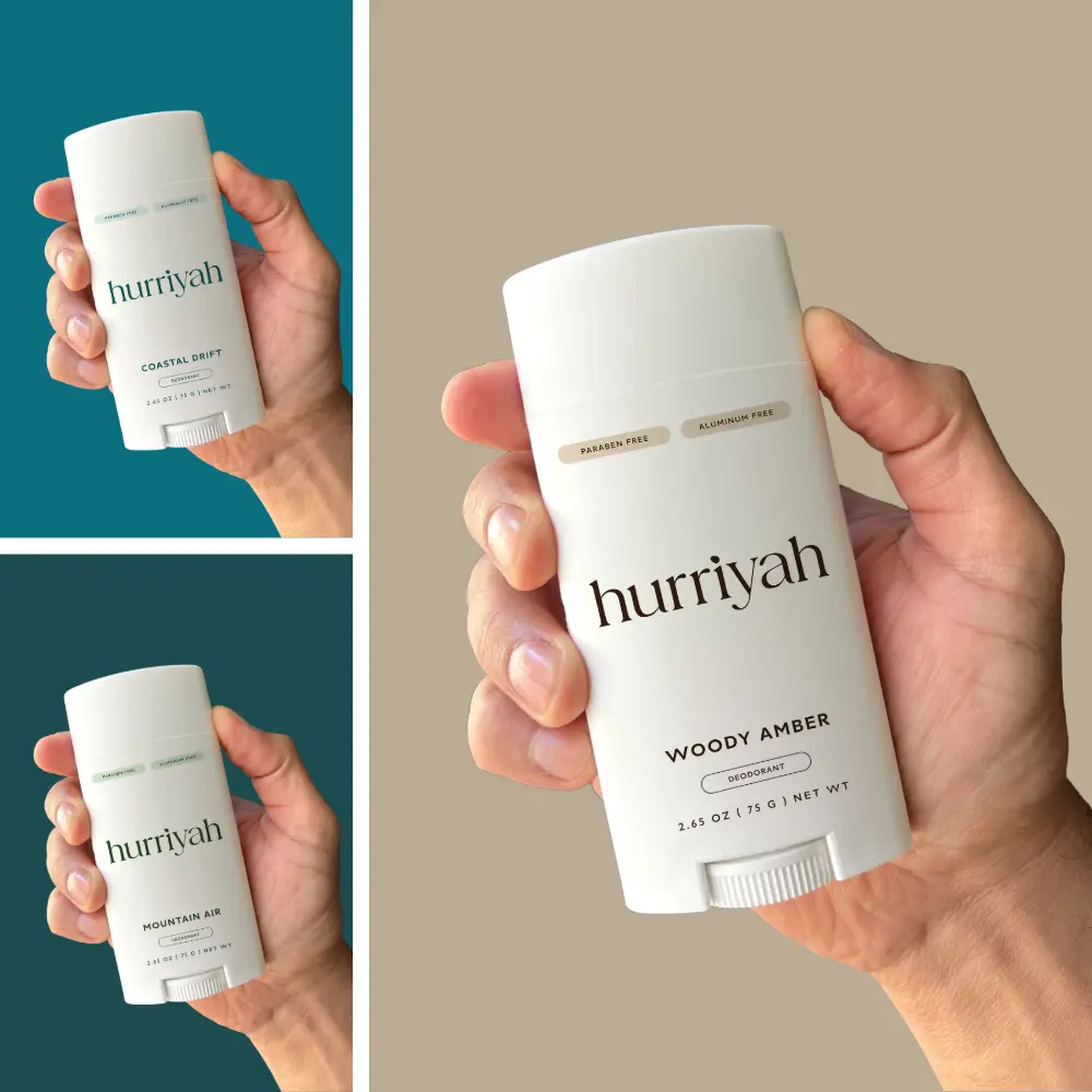 Natural Deodorant Set (3-Pack), All 3 Scents | Aluminum-Free, No Baking-Soda Burn + Arrowroot Dry Finish | Probiotic + Hyaluronic Acid | Woody Amber, Mountain Air & Coastal Drift, 2.65 oz Each