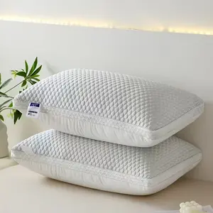 2-Pack Luxury Hotel Pillows 19x29inch | Neck Support Pillow for Side/Back Sleepers | High Resilience Fiber Fill Anti-Flatten | Ergonomic Cervical Curve Support | Best Gift for Office Workers Neck Pain