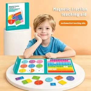 Colorful Magnetic Fraction Learning Book for Kids 3-8, Educational Puzzle Toy, Magnetic Math Book for Addition & Subtraction Practice, Great Easter Gift, Homeschool Classroom Teaching Aid