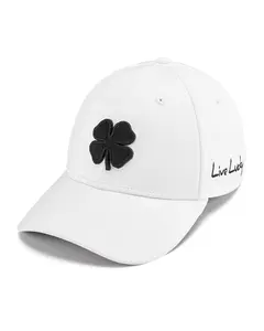 Premium Clover 1 White Fitted Performance Hat
