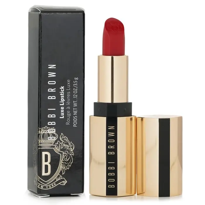 Bobbi Brown Luxe Lipstick - #Parisian Red, Makeup Cosmetic, Intensely Pigmented, Moisturizing Hydrating Lip Color, 3.5g/0.12oz, Moisturize