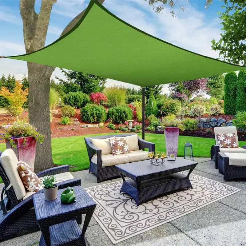UV-Resistant Waterproof Sun Shade Sail with D-Rings, Heavy-Duty Fabric Easy-to-Install Outdoor Canopy for Patio, Garden, Pool Sun Protection (Camping & Hiking Tent Accessory), Shading Tent Tarps, Reinforced Edges, Multi-Size, Uv Protection