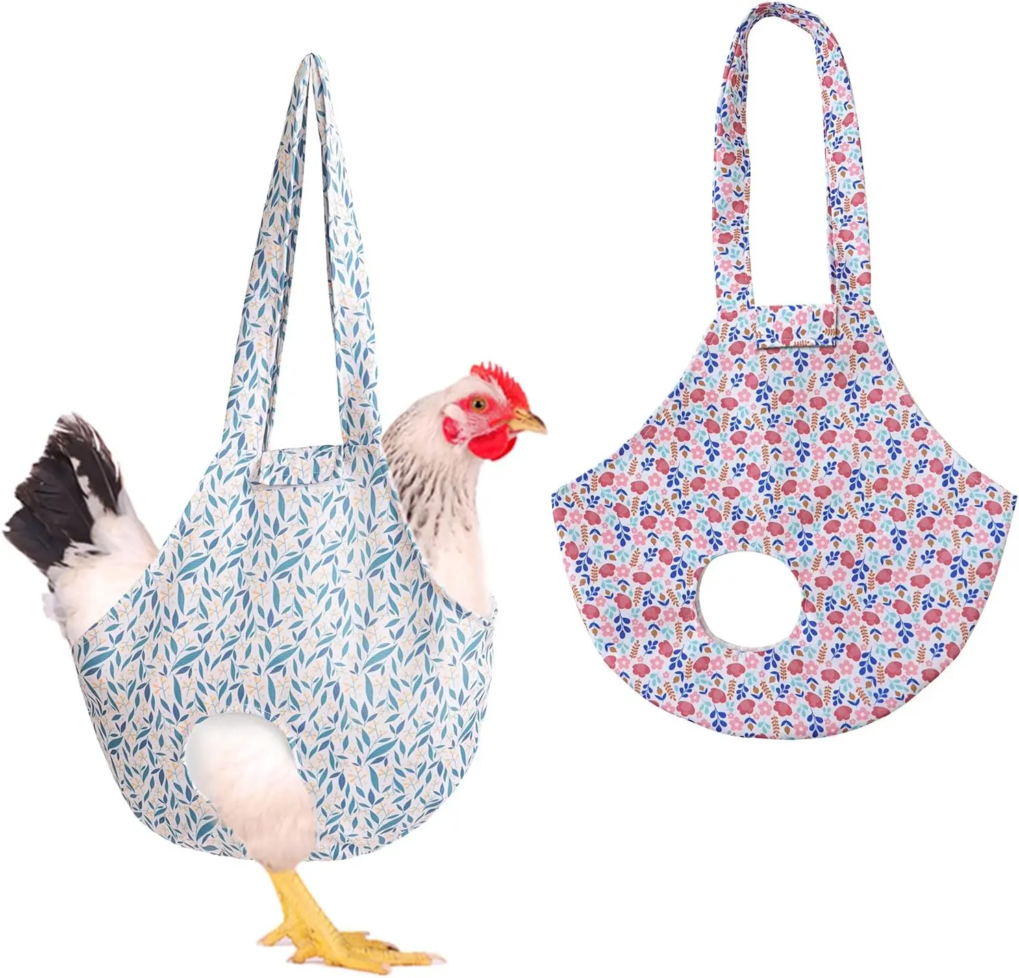 2 Pack Chicken Holder Bag - 13.5 x 13.5 Inch Portable and Versatile Chicken Carrying Bag for Travel, Outings, Poultry Transport Treating Injuries ()