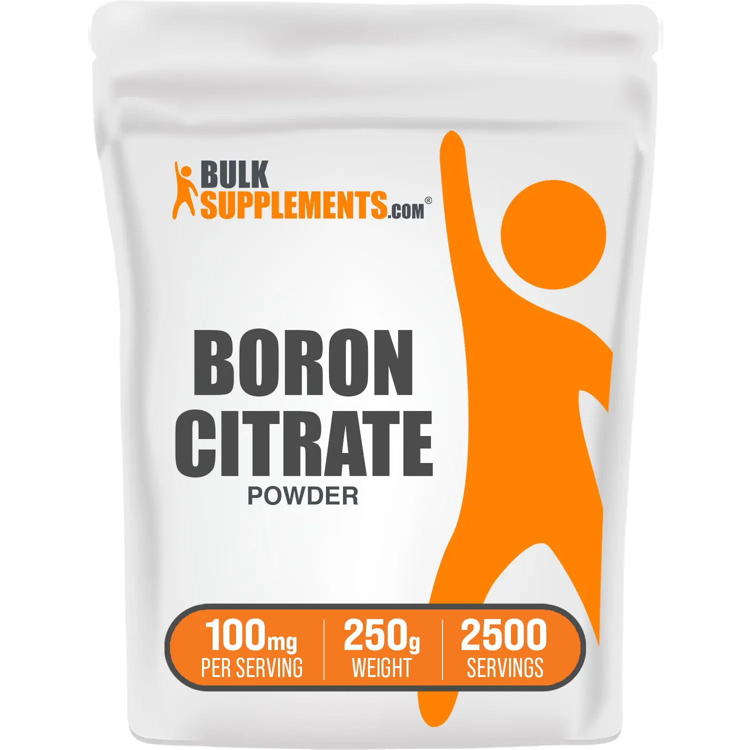BulkSupplements Boron Citrate Powder - Natural Dietary Supplement for Bone Health, Muscle Growth, Fitness - 100mg per Serving, 250g - Supports Calcium & Magnesium Absorption