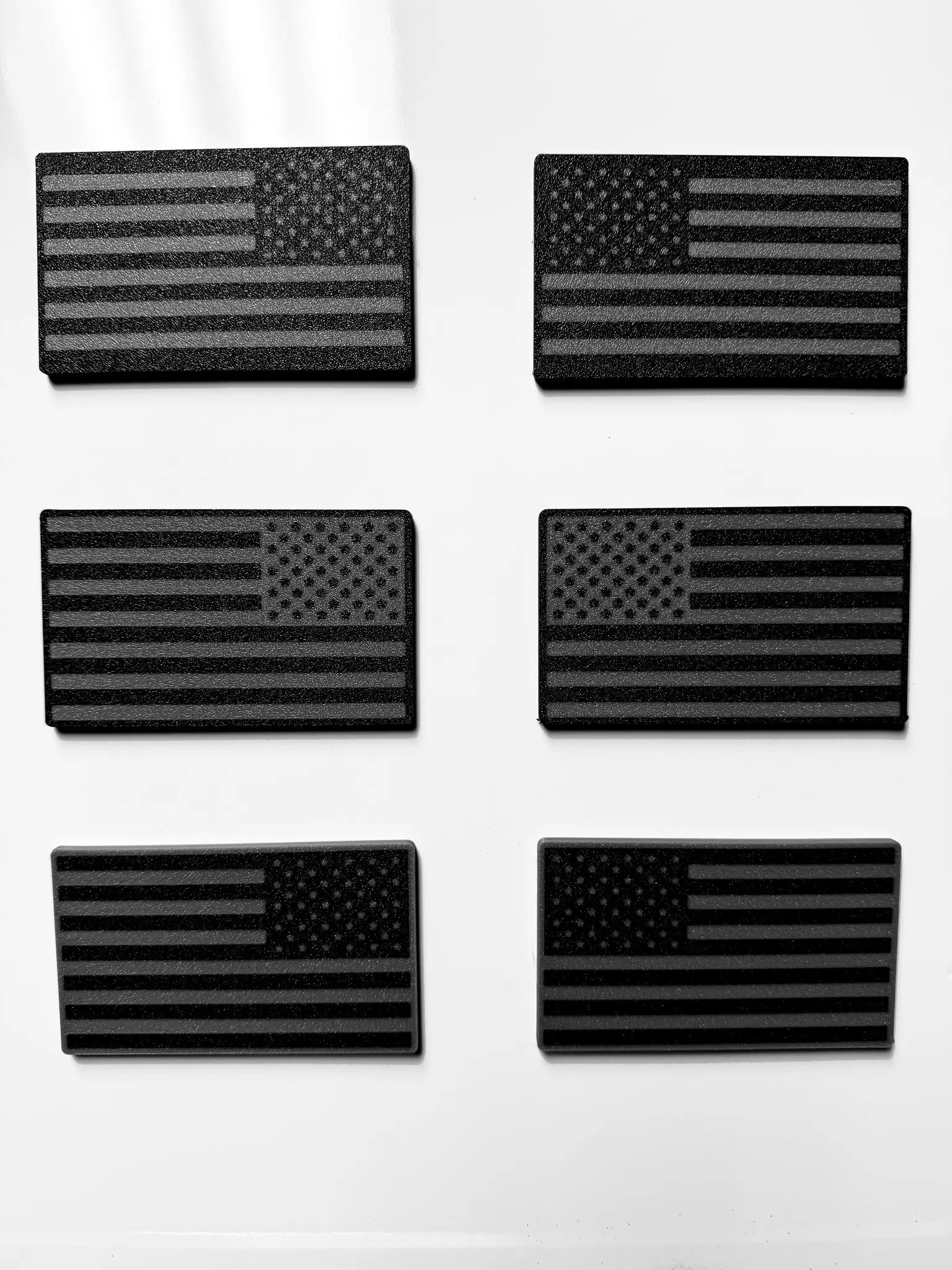 American Flag Magnet Set (2pc) | Standard or Reverse | Black or Gray | Strong Magnetic Display Decor