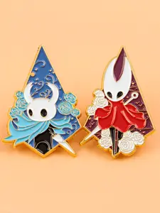2pcs/set Cool Game Character Enamel, Punk Vintage Style Badge Decoration Drop Set Pins, Unisex Accessory for Backpacks and Clothes, Perfect Gift for Friends