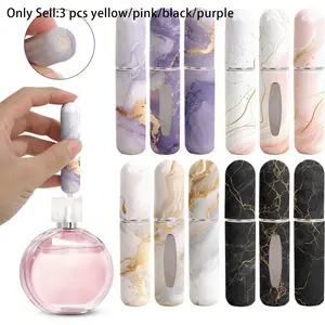Marble Pattern Refillable Perfume Bottle, 3 Counts Portable Atomizer Bottle, Refillable Perfume Spray, Storage Bottles for Traveling and Outgoing, Makeup Cosmetic Storage
