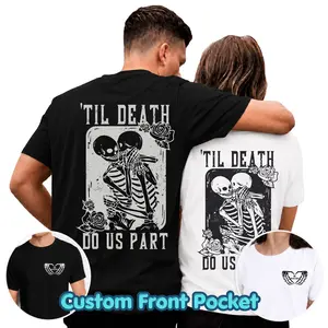 Til Death Do Us Part Couple Shirt, Personalized Mr Mrs Date Matching Couple Apparel, Wedding Anniversary Gift for Wife Husband