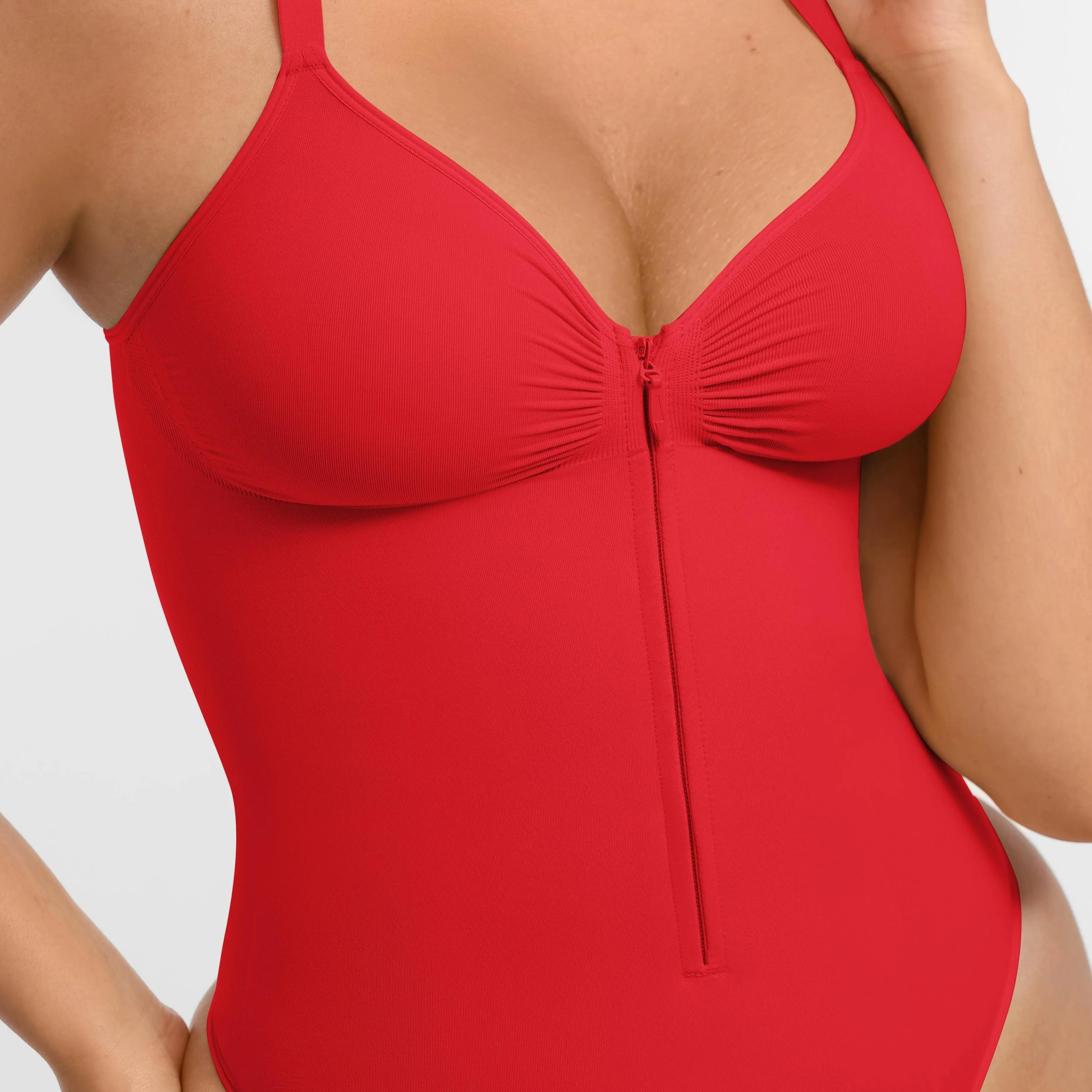 FeelinGirl Seamless Covered Bust Jumpsuit Thong Bodysuit Peach heart collar Fit Womenswear Comfort Shapewear Breathable Comfortable Day Sleeveless Corset Zipper Summervibes FeelinGirl Seamless Covered Bust Jumpsuit Thong Bodysuit Peach heart collar Fit Womenswear Comfort Shapewear Breathable Comfortable Day Sleeveless Corset Zipper Summervibes