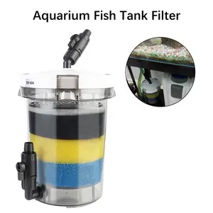 Oxygenation Submersible Filtration External Filter Barrel, Three Layers Mini Fish Tank Filter Water Purifier for Household Aquarium, Aquarium Accessories