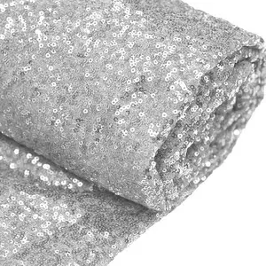 Silver Sequin Fabric Bolt, Sparkly DIY Craft Fabric Roll 54"x4 Yards