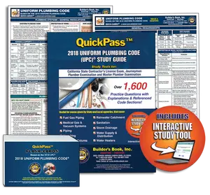 QuickPass 2018 Uniform Plumbing Code Study Guide Combo