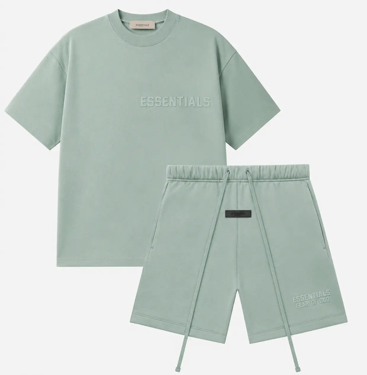 (One Set) Fear of God Essentials Short-Sleeve Sycamore Tee and Shorts