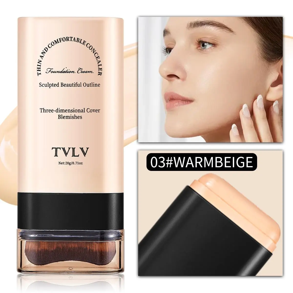 2-in-1 foundation and Longwear Concealer, long-lasting and waterproof makeup with All Day Coverage, conceals blemishes and acne marks, comes with a dedicated applicator, suitable for all skin types, a daily makeup essential