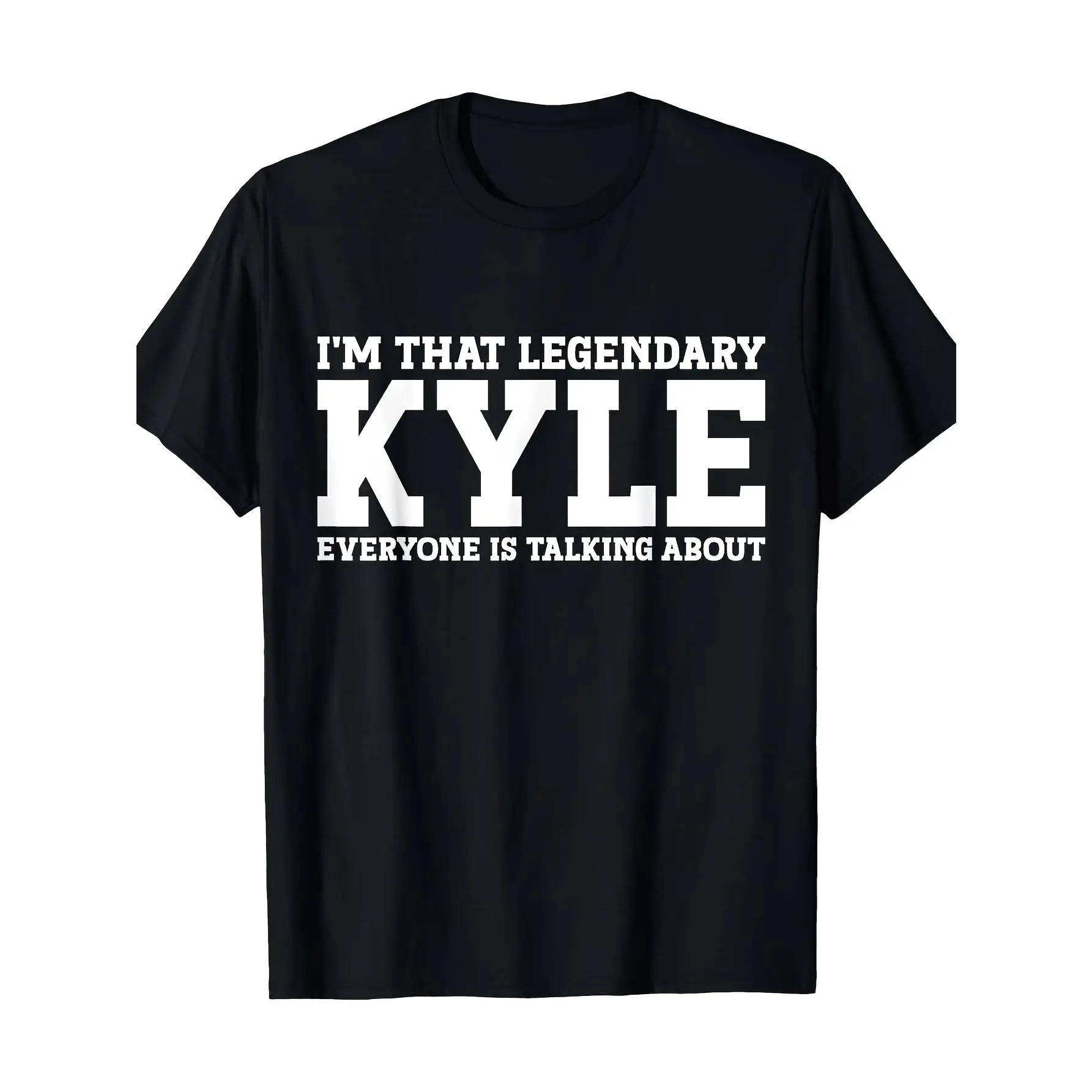 [100% Cotton] 100% Cotton Kyle'S Funny Name T-Shirt - Bold "I'm That Legendary Kyle" Graphic Tee - Soft Breathable Crew Neck Shirt - Black with White Text - Unisex Adult Sizes S-XXXL, Machine Washable Casual & Gift Apparel - Funny Kyle Shirt For Men & Wom