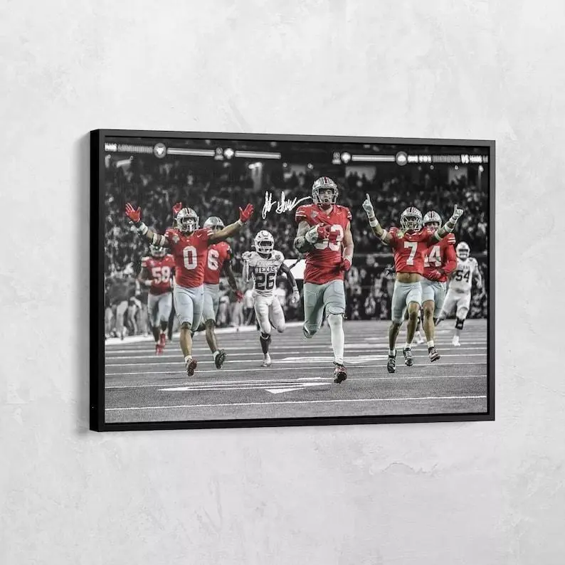 Jack Sawyer Sack Fumble Six Vs Texas Ohio State Photo Poster, Signature Print Poster Unframe