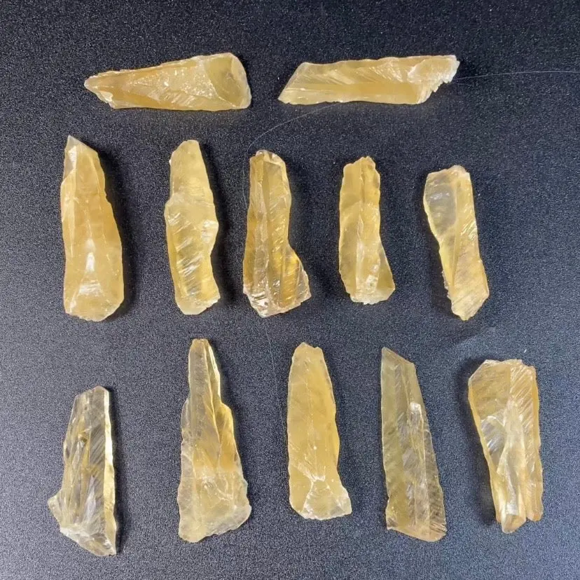 Fluorescent & Phosphorescent Golden Feather Calcite Crystal