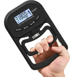 396lbs / 180kg Grip Strength Tester Trainer - Rechargeable Electronic Hand Dynamometer with LCD Display & Adjustable Handle for Accurate Measurement