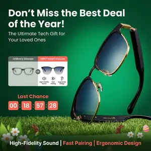 【W5】 MIRO Smart Audio Glasses (Lifetime FREE Membership) – 10-Hour Battery, Blue Light Filter, Stereo Audio for Meetings, Work, Travel & Daily Use – Wireless Smartglasses Headphones, Wearable Gadget, Ideal Gift for Professionals & Tech Lovers
