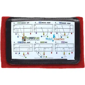Football Play Wristbands - Youth Quarterback Gear - Wristband Playbook for Football and Softball Signs