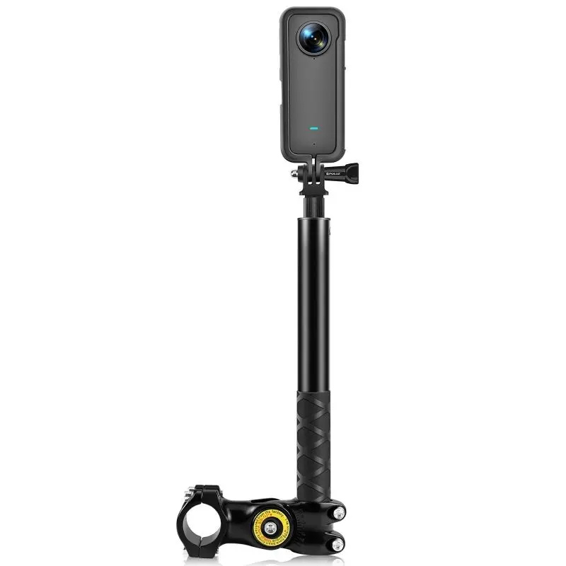 Motorcycle Handlebar Mount with Selfie Stick, Adjustable Bicycle Stem Clamp Bracket, Camera Bracket Adapter, Universal Holder for Cycling, Motorcycle Accessories