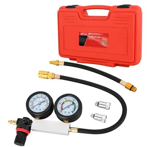 Nilight Cylinder Leak-Down Tester, Dual-Gauge Gasoline Engine Compression Diagnostic Tool Set with 10/12/14mm Spark Plug Adapters for Cars, Trucks
