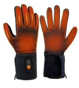 Rechargeable Heated Glove Liners for Men & Women, Thin Electric Winter Gloves for Riding, Skiing, Snowboarding, Cycling & Hiking, XL Size outdoor winter glove touchscreen and windproof full-finger glove