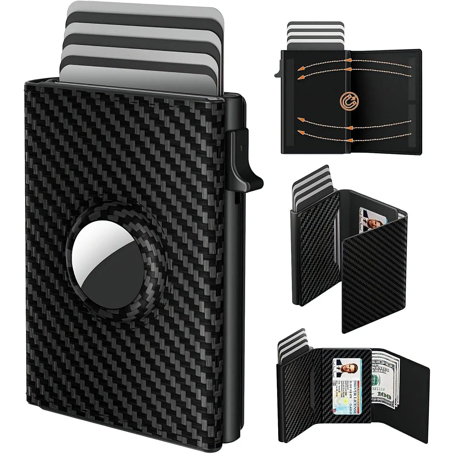 Men’s Slim RFID Blocking Bifold Wallet, Travel Wallet & Card Carrying Holder, RFID Shielded Protection, 6-9 Card Capacity, Built-in ID Window & Cash Pocket, Compact for Business Travel, Ideal Gift for Guys