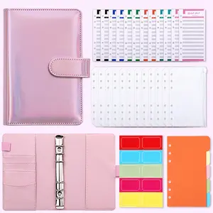 Budget Envelope Set with Zipper, Creative Spiral Notebook by Jasper Grain, Multi-Purpose Student Budget Planner, 5 Piece Kit