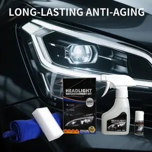 Automotive Headlamp Restoration Fluid,Oxidized and Yellowed Automotive Headlamps Blurring Enhanced Crystallization Coating Refurbisher,Brings Headlights Back to Like New Condition,MirrorZone.