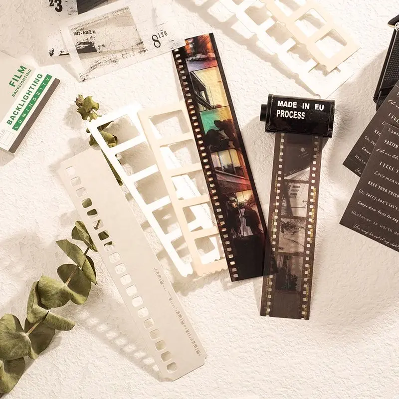 Movie Themed DIY Scrapbooking Craft Kit - Film Stickers, Decorative Cards, Hollow Cutouts for Scrapbook Collage, Photo Album Decor