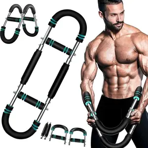 Twister Arm Trainer, 60-90lb/90-120Ib   Power Twister Bar, Chest Shoulder Arm Workout Equipment, Portable Forearm Strengthener, Detachable Upper Body Fitness Machine for Home & Gym