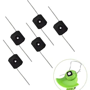 5Pcs Black Replacement String Blades for Cordless Weed Wacker, Electric Weed Cordless Eater Battery Powered Brush Cutter String Blades Heads for Weed Trimmer Hole String Trimmer, Replacement Parts