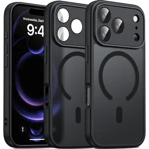 Magnetic Protector Matte Translucent Case For iPhone 17 Pro Max 17 Pro 17 16 15 14 Plus 13 12 11 Pro Max For Magsafe Wireless Charger Cover