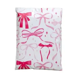 Pink Bow Poly Mailers Size 10x13 Shipping Bags