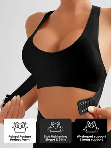 Women's Front Snap Bra, Seamless Posture Corrector, Thin Support, Push-Up, Daily Wear, Home, Outdoors, Dating,1 Pack/2 Pack/3 Pack.