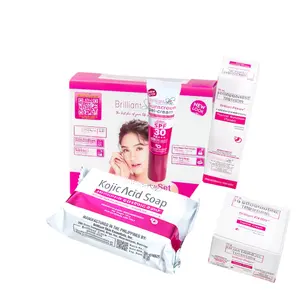 Brilliant Skin 4-Step Facial Care Set with soap , Toner, Cream & Sun shield