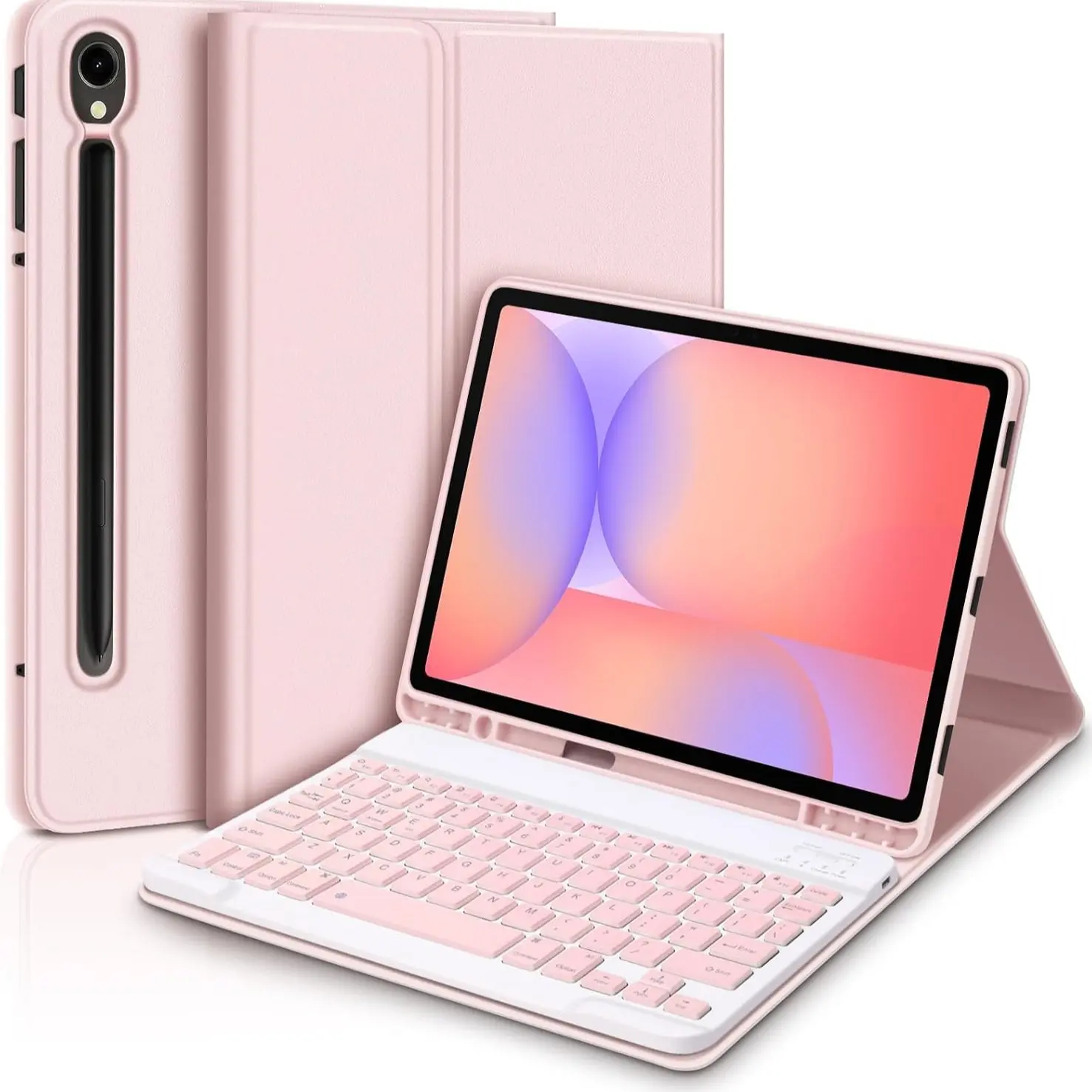Wireless Magnetic Keyboard Case, Tablet Keyboard for Samsung Galaxy Tab S10 Lite/ S10 FE/ S9 FE 5G 10.9 Inch/Tab S9 11 Inch, Protective Cover