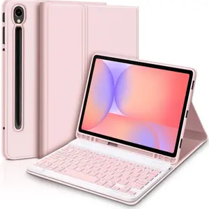 Wireless Magnetic Keyboard Case for Samsung Galaxy Tab S10 Lite/ S10 FE/ S9 FE 5G 10.9 Inch/Tab S9 11 Inch, Protective Cover