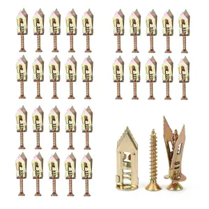 30 Pack Self-Drilling Drywall Anchors and Screws Kit - No Drill Required, Heavy-Duty Zinc-Plated Wall Anchors for TV, Cabinet & Shelf Mounting