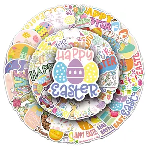 Easter Themed Sticker, 100pcs/set Sticker Packs Colorful Cartoon Happy Easter Sticker, DIY Decorative Sticker for Scrapbooking, Journaling, Gift Wrapping