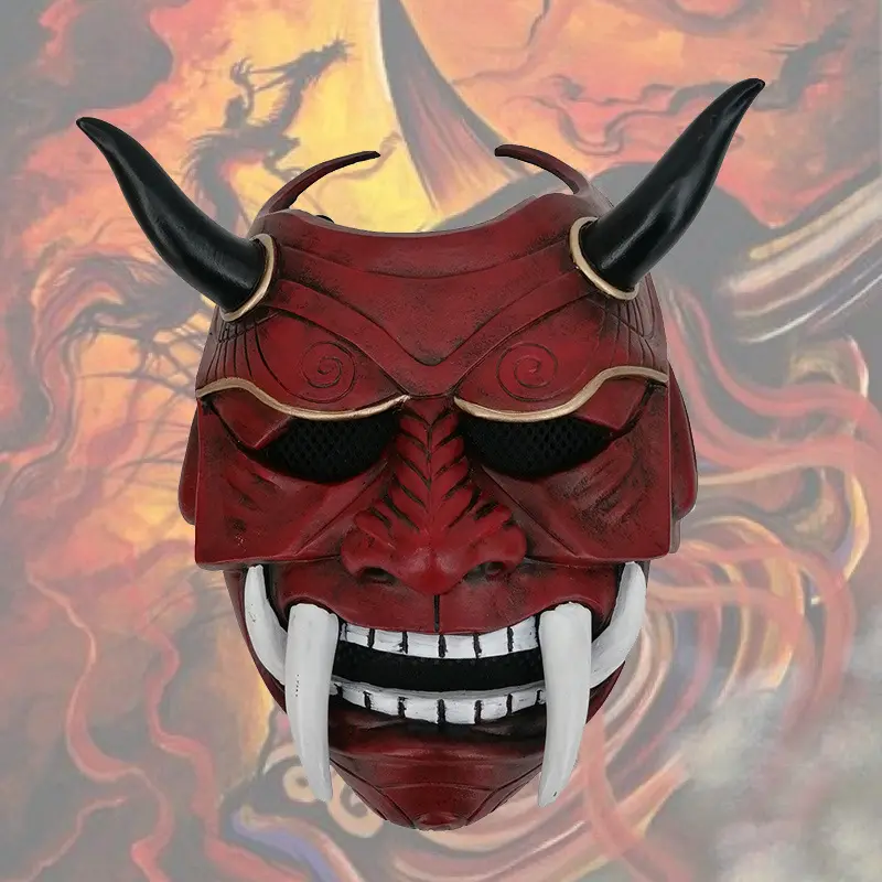 3D Realistic Japanese Demon Mask – Viral TikTok Cosplay, Eastern Lore, Unleash Your Inner Rockstar This Halloween 2026!