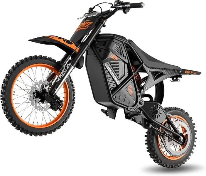 Windone  RM7 Electric Dirt Bike for Teens & Adults, 48V 22.5Ah, 37MPH & 45-Mile Electric Motorcycle, 2200W Ebike, 14"/12" Off-Road Tire E-Bike, Dual Hydraulic Brakes, Full Suspension, Fit Age 13+, Dual Brakes
