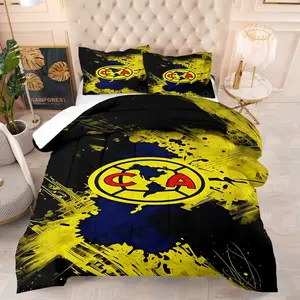 Mexican American Football Club Comforter Set (Including 1 Blanket And 1 Or 2 Pillowcases), Graffiti Style Bedding, Suitable For Decorating Bedrooms And Dormitories For Teenagers And Adults, Ideal Gift For Fans